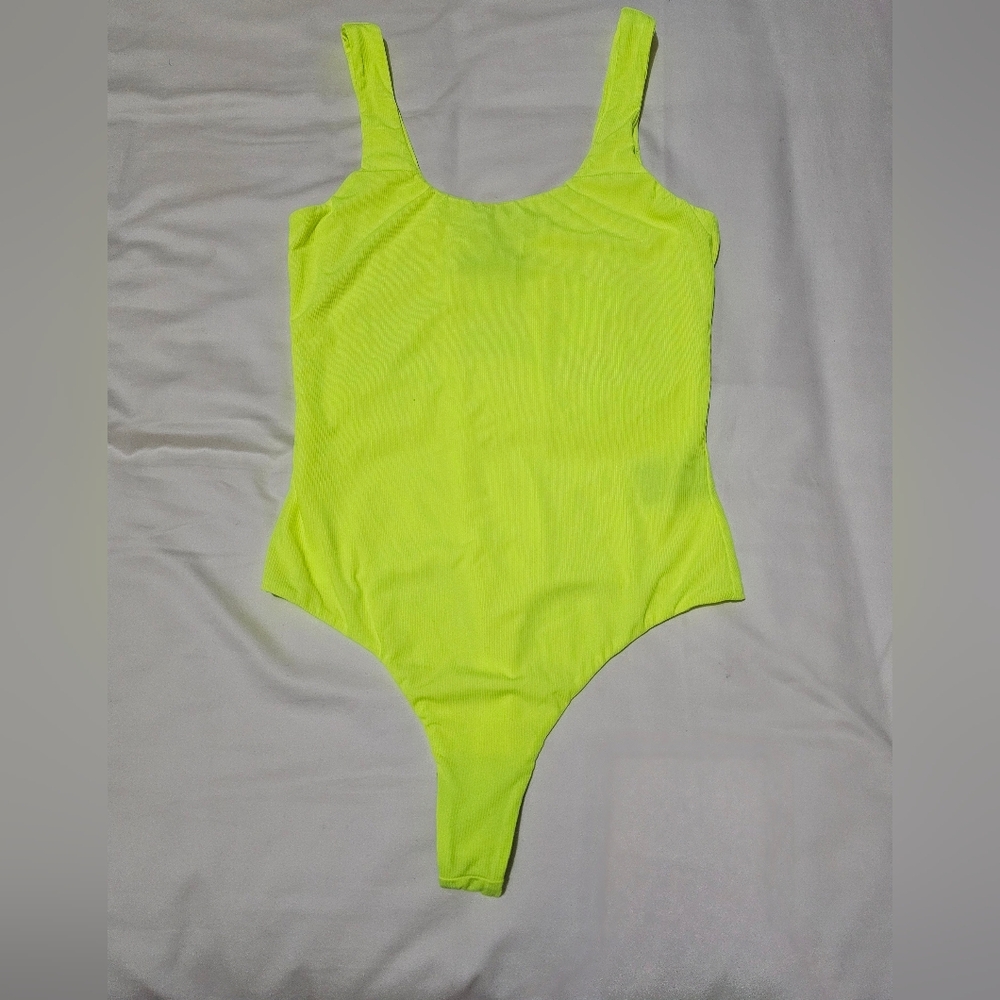 Revolve H:ours Lena Chartreuse Bodysuit